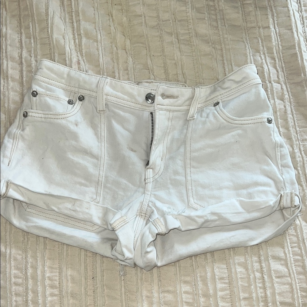 Women's White Denim Shorts
